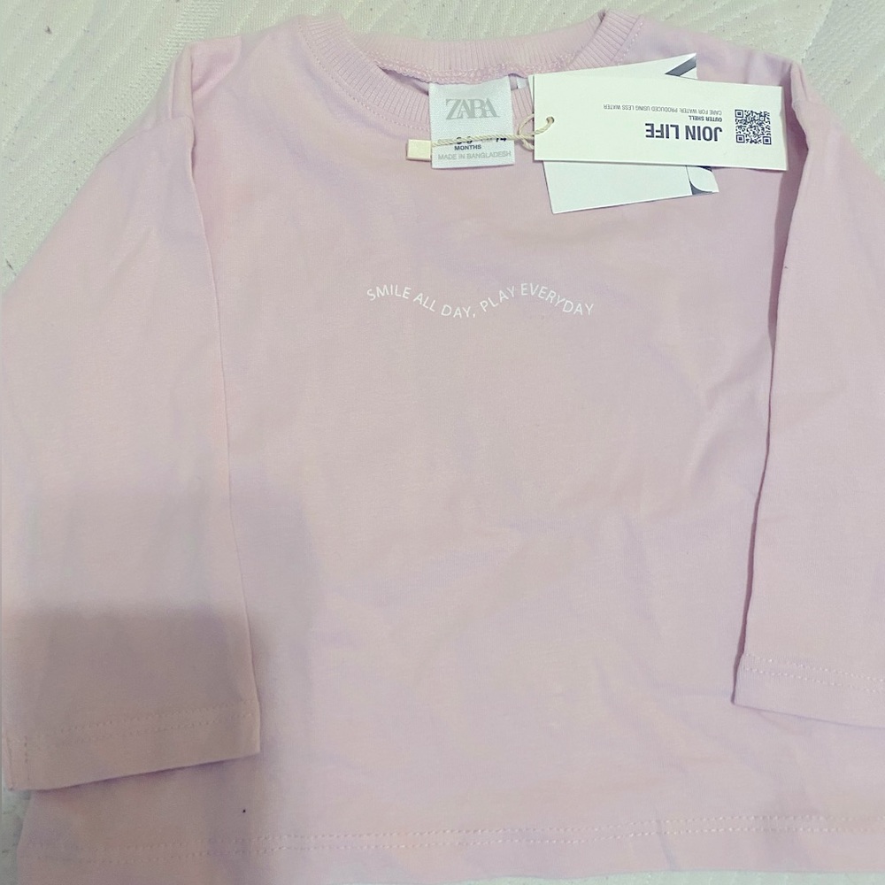 Brand new ZARA toddler shirt.size 6-9 months.